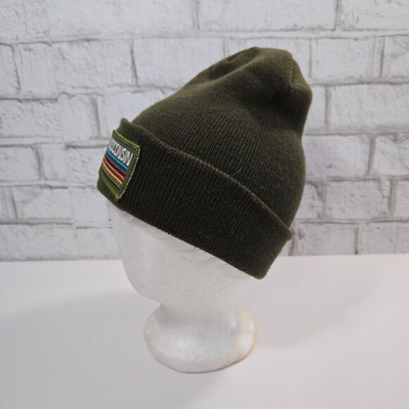 Warm Wisconsin boutique green winter hat - Picture 3 of 11